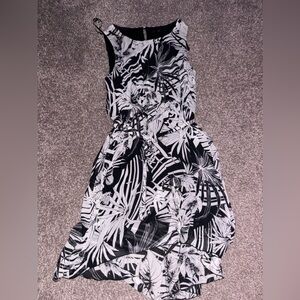 Black and white dress with tie plus size 2x